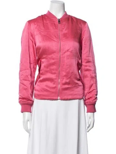 Pre-owned Zadig & Voltaire Bomber Jacket In Pink