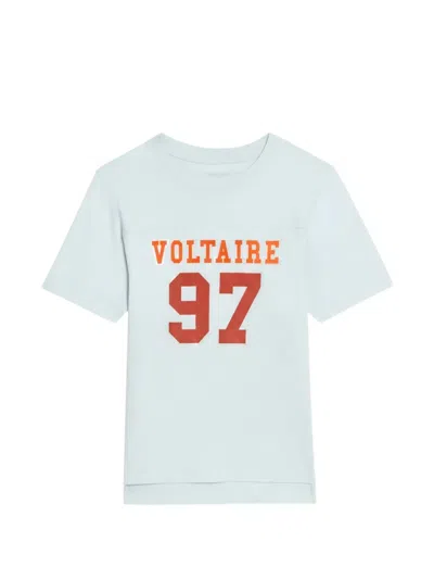 Zadig & Voltaire Womens Baby Blue Boo Rhinestone-embellished Cotton-jersey T-shirt Xs
