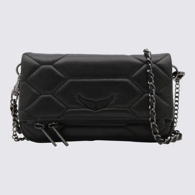 Zadig & Voltaire Rock Mat Scale Clutch Bag In Black