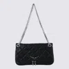 Zadig & Voltaire Rectangular Quilted Shoulder Bag With Chain Strap In Black