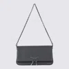 Zadig & Voltaire Dark Grey Leather Rock Shoulder Bag In Black