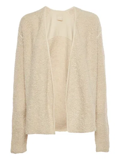 Pre-owned Zadig & Voltaire Bouclé Open-front Cardigan In Neutral