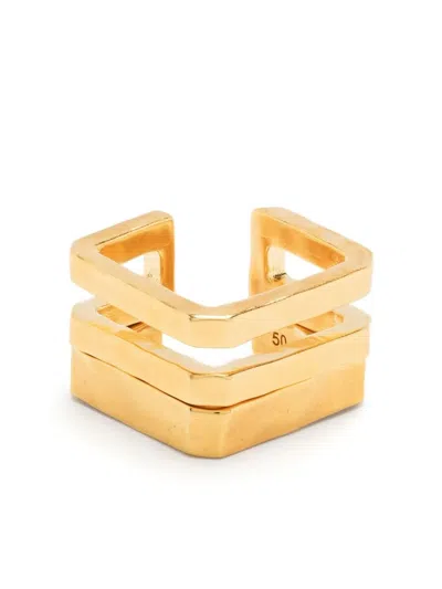 Zadig & Voltaire Brass Stacking Rings In Gold