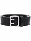 Zadig & Voltaire Buckley Leather Belt In Schwarz