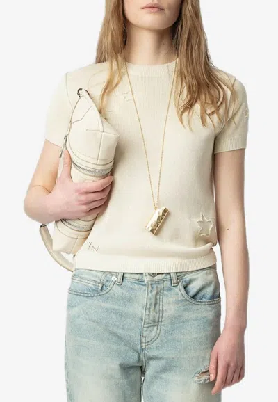Zadig & Voltaire Bully Worn-stars Knit Top