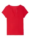 Zadig & Voltaire Button-detail Short-sleeve T-shirt In Red