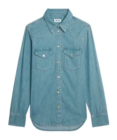Zadig & Voltaire Button Flap-pockets Shirt In Blue