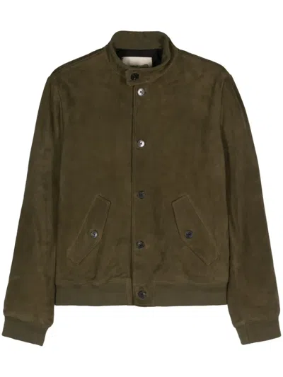 Zadig & Voltaire Button-up Suede Jacket In Green