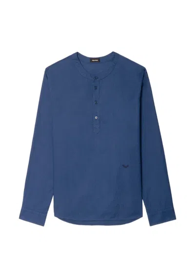 Zadig & Voltaire Buttoned T-shirt In Blue