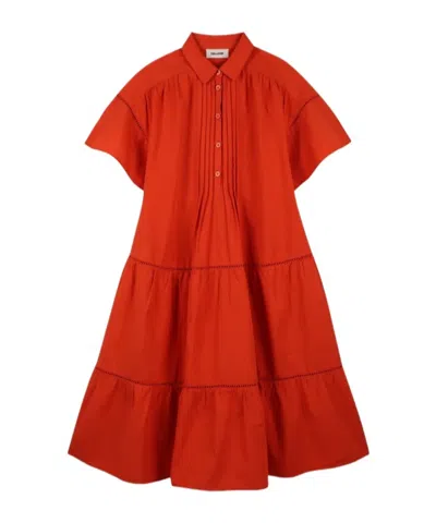 Zadig & Voltaire Kids' Button-fastening Dress In Red