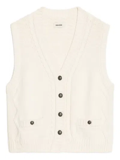 Zadig & Voltaire Cable-knit Vest In White