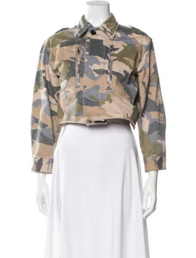 Pre-owned Zadig & Voltaire Camouflage Print Denim Jacket In Multi