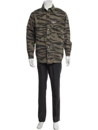 Pre-owned Zadig & Voltaire Camouflage Print Long Sleeve Shirt In Green