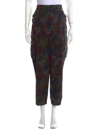 Pre-owned Zadig & Voltaire Camouflage Print Straight Leg Pants In Black