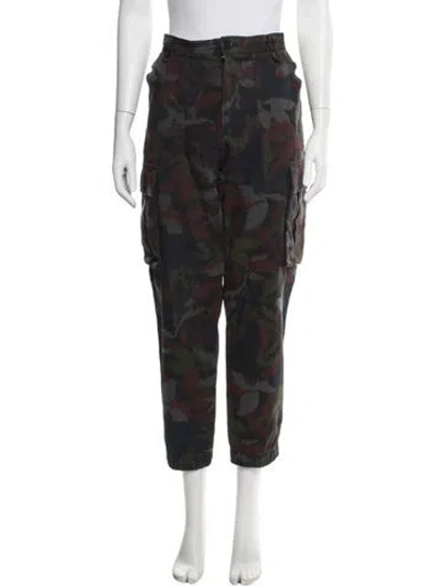Pre-owned Zadig & Voltaire Camouflage Print Straight Leg Pants In Gray