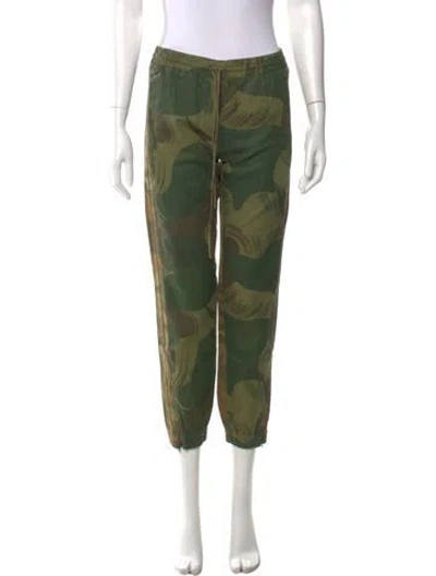 Pre-owned Zadig & Voltaire Camouflage Print Straight Leg Pants In Green