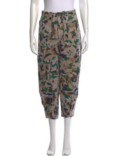 Pre-owned Zadig & Voltaire Camouflage Print Straight Leg Pants In Purple