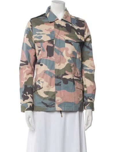 Pre-owned Zadig & Voltaire Camouflage Print Utility Jacket In Neutral