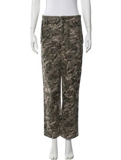 Pre-owned Zadig & Voltaire Camouflage Print Wide Leg Pants In Green