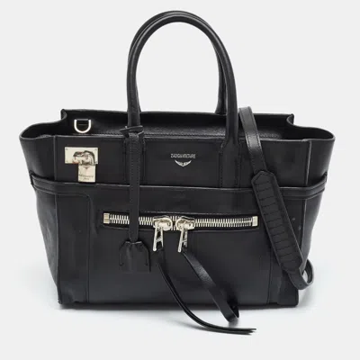 Pre-owned Zadig & Voltaire Candide Medium Black Leather Tote