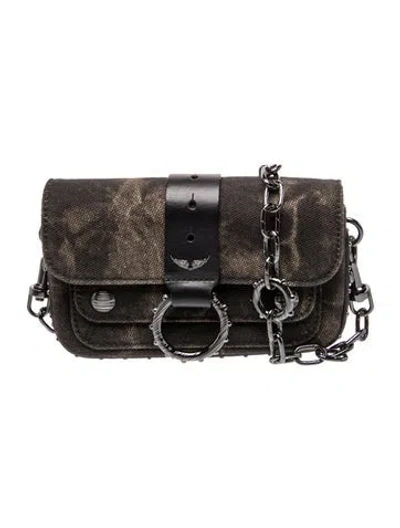 Pre-owned Zadig & Voltaire Canvas Minaudière In Black