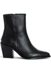 Zadig & Voltaire Cara 70mm Leather Boots In Schwarz