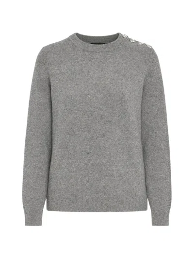 Zadig & Voltaire Cara Stud-embellished Sweater In Gray