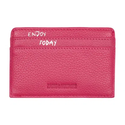 Zadig & Voltaire Card Case In Pink