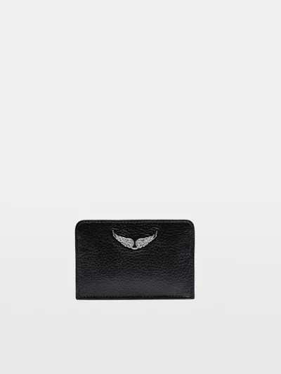 Zadig & Voltaire Card Case Zv Pass In Black