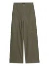 Zadig & Voltaire Womens Pinto Wide-leg Cotton-canvas Trousers Leaves In Green