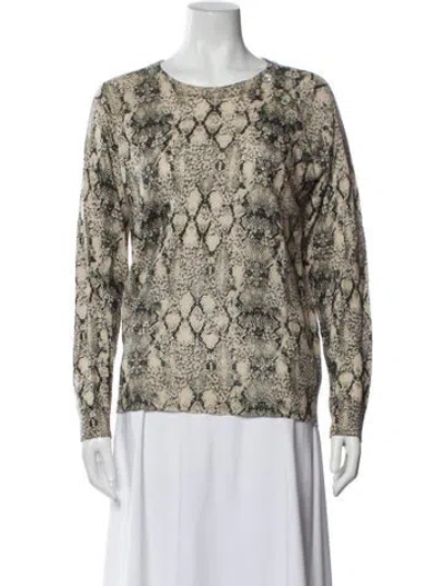 Pre-owned Zadig & Voltaire Cashmere Animal Print Sweater