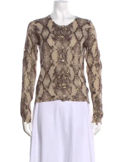 Pre-owned Zadig & Voltaire Cashmere Animal Print Sweater