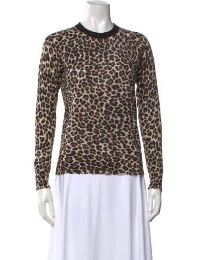 Pre-owned Zadig & Voltaire Cashmere Animal Print Sweater In Black
