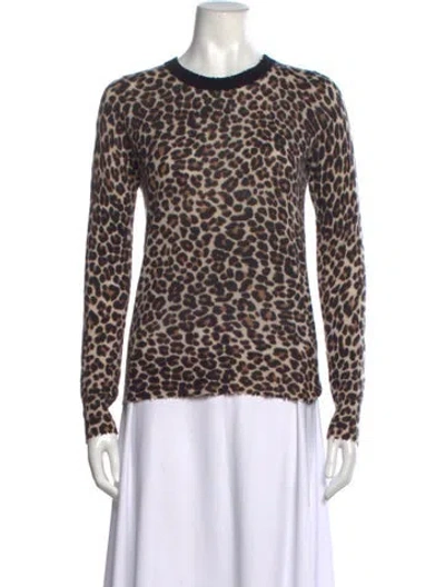 Pre-owned Zadig & Voltaire Cashmere Animal Print Sweater In Black