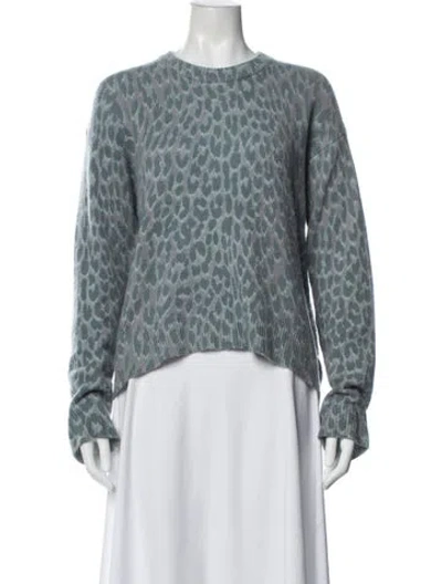 Pre-owned Zadig & Voltaire Cashmere Animal Print Sweater In Gray