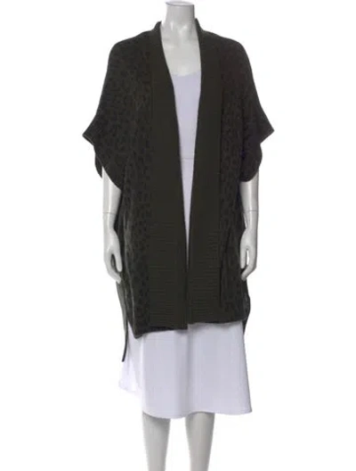 Pre-owned Zadig & Voltaire Cashmere Animal Print Sweater In Green