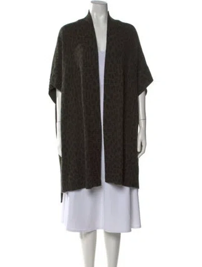 Pre-owned Zadig & Voltaire Cashmere Animal Print Sweater In Green