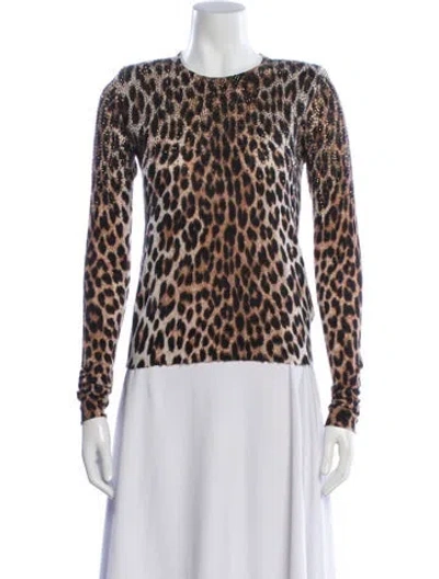 Pre-owned Zadig & Voltaire Cashmere Animal Print Sweater In Multi