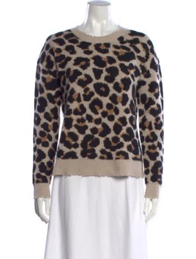Pre-owned Zadig & Voltaire Cashmere Animal Print Sweater In Multicolor