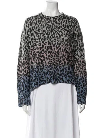 Pre-owned Zadig & Voltaire Cashmere Animal Print Sweater In White