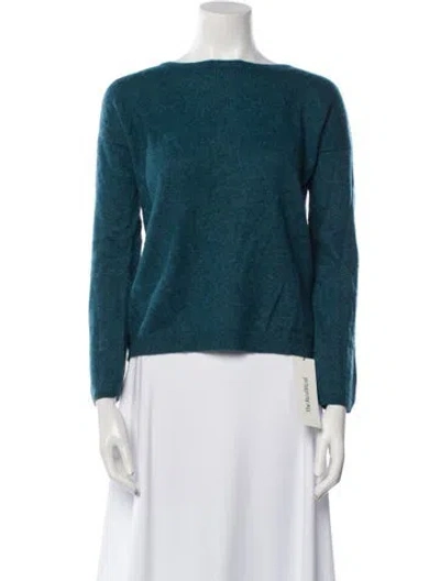 Pre-owned Zadig & Voltaire Cashmere Bateau Neckline Sweater In Blue