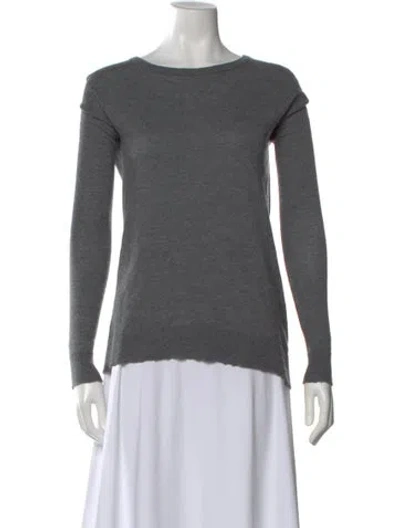 Pre-owned Zadig & Voltaire Cashmere Bateau Neckline Sweater In Gray