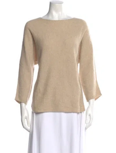 Pre-owned Zadig & Voltaire Cashmere Bateau Neckline Sweater In Neutral