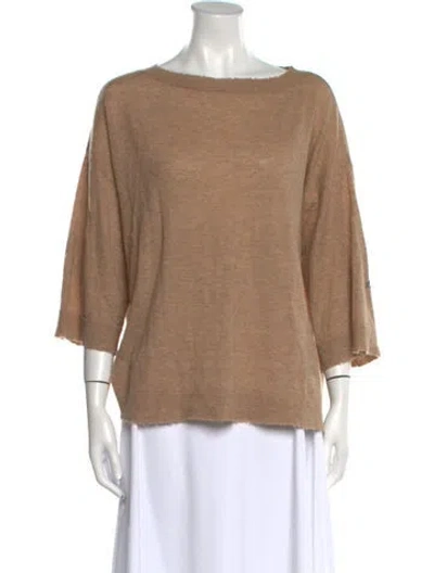 Pre-owned Zadig & Voltaire Cashmere Bateau Neckline Sweater In Neutral