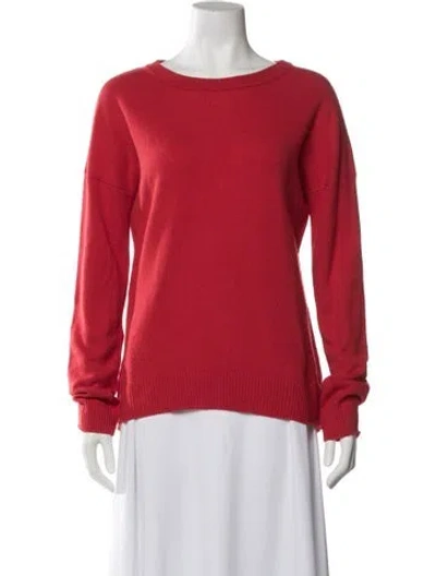 Pre-owned Zadig & Voltaire Cashmere Bateau Neckline Sweater In Red