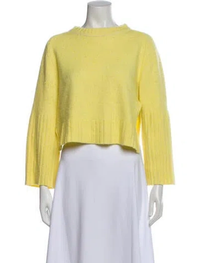 Pre-owned Zadig & Voltaire Cashmere Bateau Neckline Sweater In Yellow