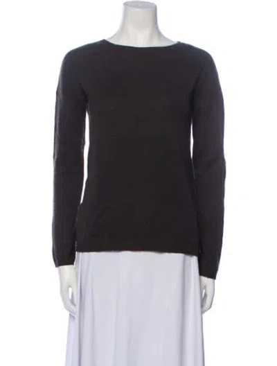 Pre-owned Zadig & Voltaire Cashmere Bateau Neckline Sweatshirt In Green