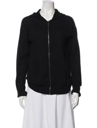Pre-owned Zadig & Voltaire Cashmere Bomber Jacket In Black