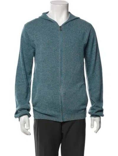 Pre-owned Zadig & Voltaire Cashmere Bomber Jacket In Blue