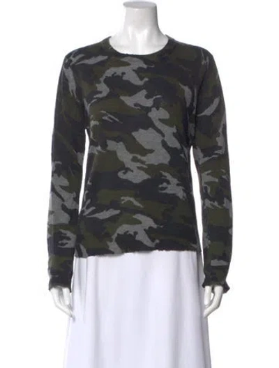 Pre-owned Zadig & Voltaire Cashmere Camouflage Print Sweater In Multi